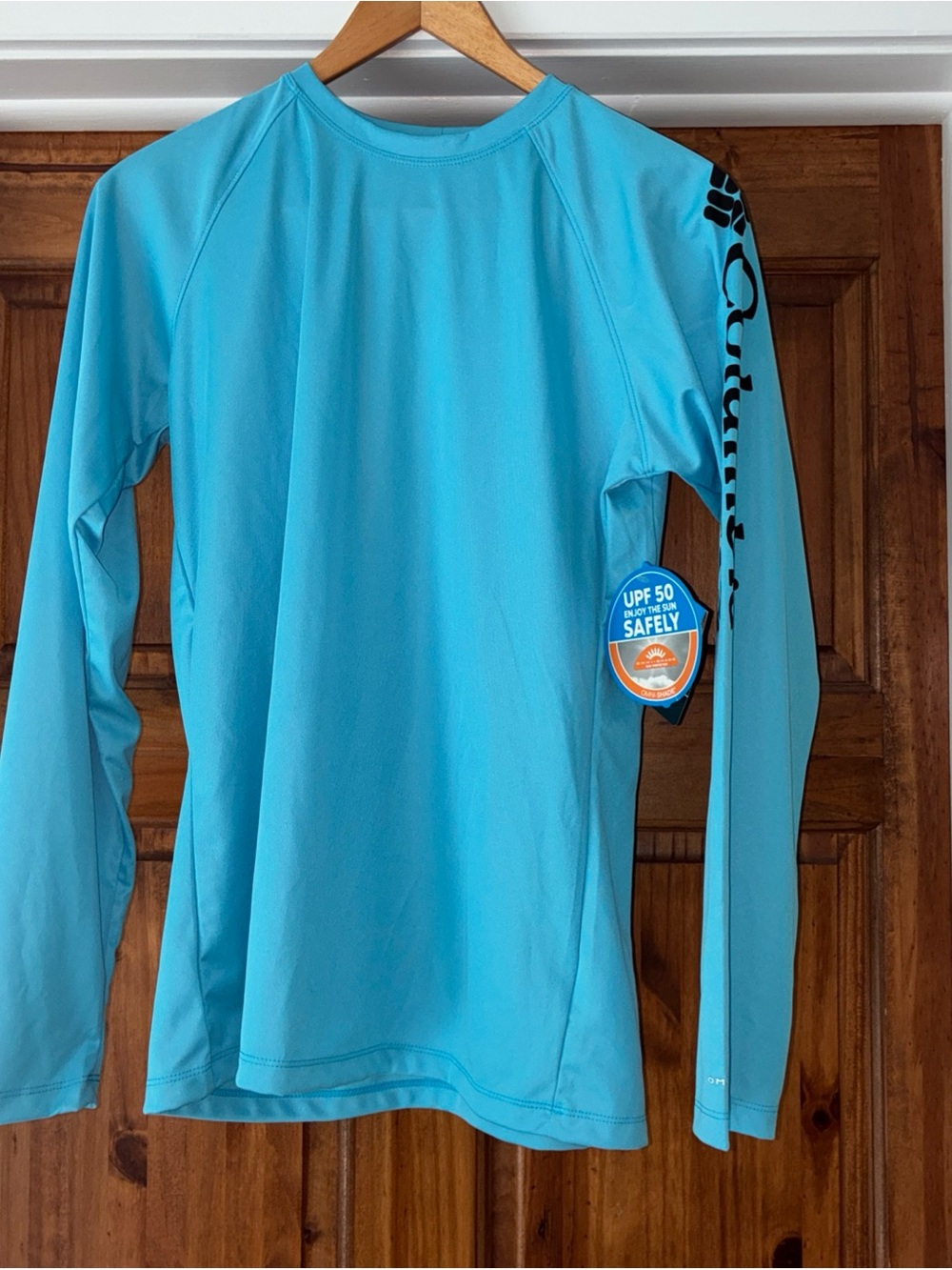 Columbia Womens M Tidal Tee PFG Long Sleeve Omni Wick UPF 50 NWT Light Blue